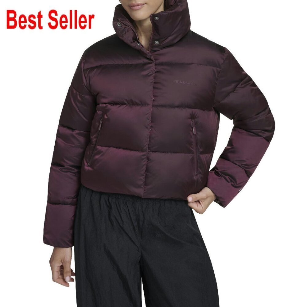 Cropped Puffer Jacket Insulated Streetwear Chic Minimal Winter Outerwear